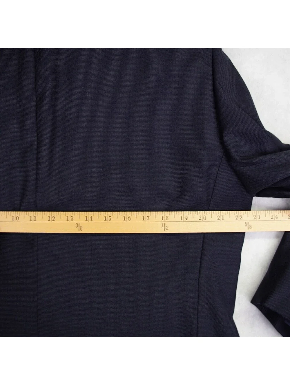 John W Nordstrom Loro Piana 120's Wool 2 Button Blazer Jacket Mens 42S Navy Flaw